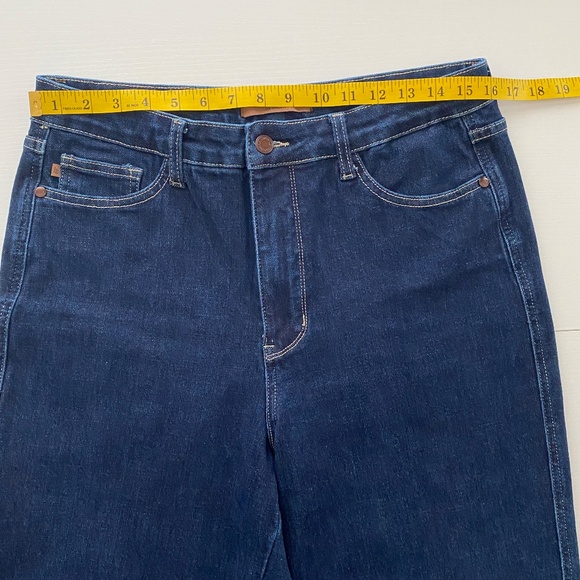 Judy Blue Wide Leg Raw Hem Jeans Dark Wash Size 15/32 - Picture 13 of 16